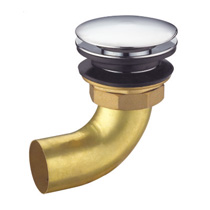 Brass waste for bathtub 1 1/2",clic-clac